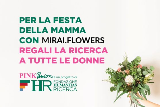 Festa della mamma con Mirai.Flowers immagien con il bouqet